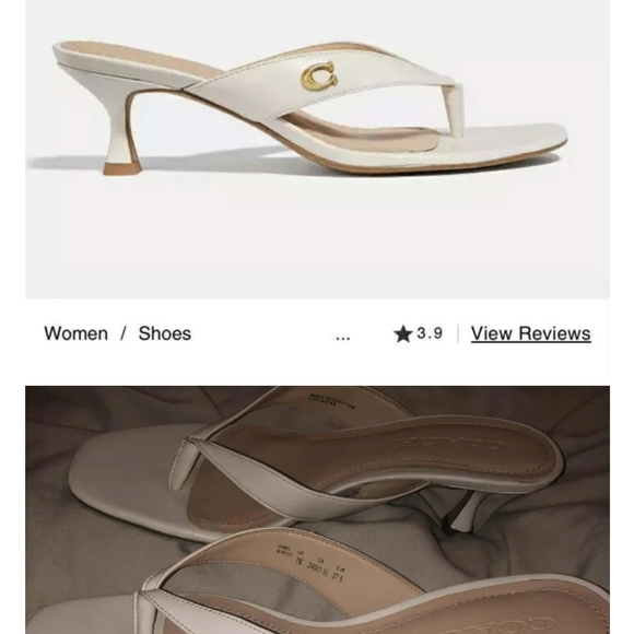 Coach White Heeled Sandals - Picture 1 of 2